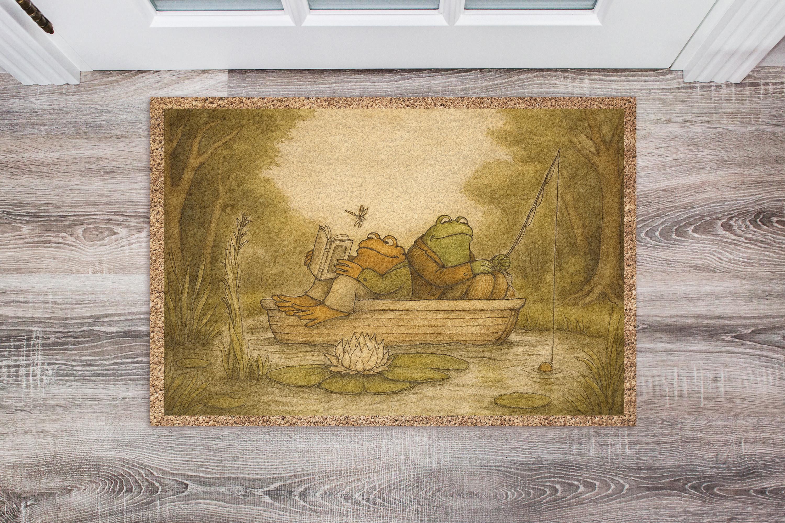 Frog and Toad Welcome Doormat, Frog Mat, Cute Doormat, Funny Frog ...
