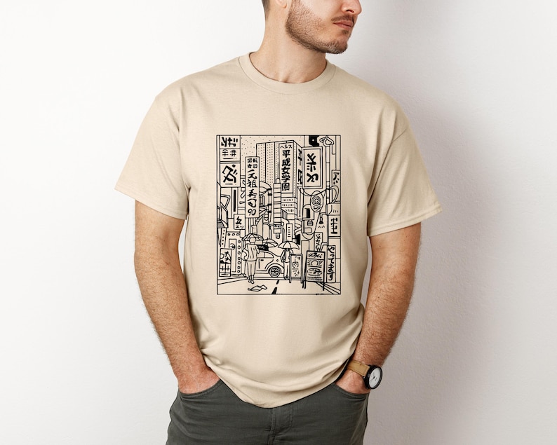 Minimalist Tokyo Street Shirt, Tokyo Shirt, Tokyo Japan Shirt, Japan Travel Gift, Tokyo Lover Tee, Japan Vacation Gift,Japan Streetwear Tee image 5