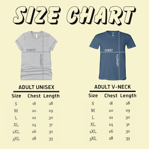 a shirt size chart for men and women
