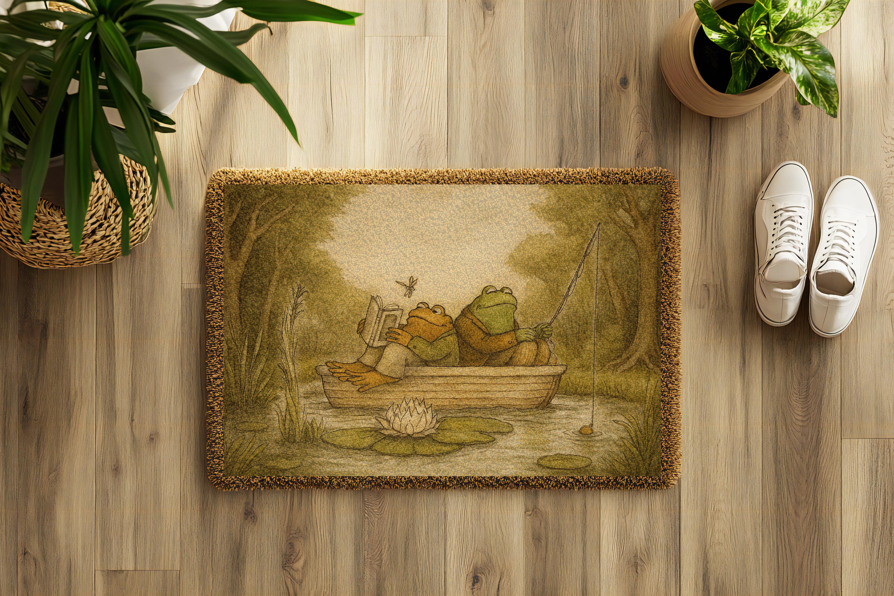 Frog and Toad Welcome Doormat, Frog Mat, Cute Doormat, Funny Frog ...
