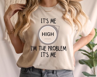 Diabetes Awareness T-Shirt, It's Me High mmol/L I'm The Problem It's Me Shirt, Diabetes Month Shirt, Diabetes Support Tee, Blue Ribbon Shirt