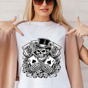 Dead Mans Hand Png-Svg  Files, Poker Playing Cards Clipart Silhouette, Casino Chips Vector Image,Skull With Top Hat Png-Svg,Aces and Eights