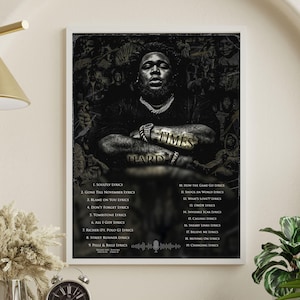 Rod Wave Album Poster , Digital Wall Art Prints, Hip Hop Rap Music Room Decor, Printable Album Cover , Rod Wave Digital Download