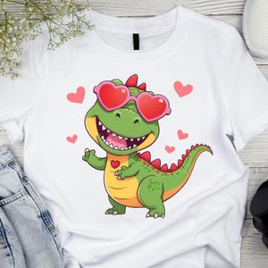 Valentine&#39;s Day , Dino Love Svg-Png, T-Rex Valentine Png-Svg, Valentine Dino Png, Dinosaur Love Svg, Sweet T-Rex Png, Romantic Dinosaur Svg