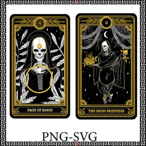 Tarot-Karten Bundle SVG, Tarot Sublimation, Tarot-Karte SVG, lustiges Tarot SVG-Png, Snarky Skelett, Witchy Tarot, sarkastisch, Erwachsenen Humor