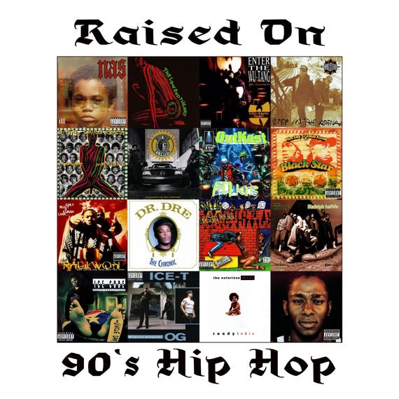 90s Hip Hop Album Cover Design, Retro Rap, PNG JPG (digital