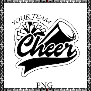 Editable Cheerleading Team Logo SVG PNG – Customizable School Spirit Design for Cricut & Sublimation