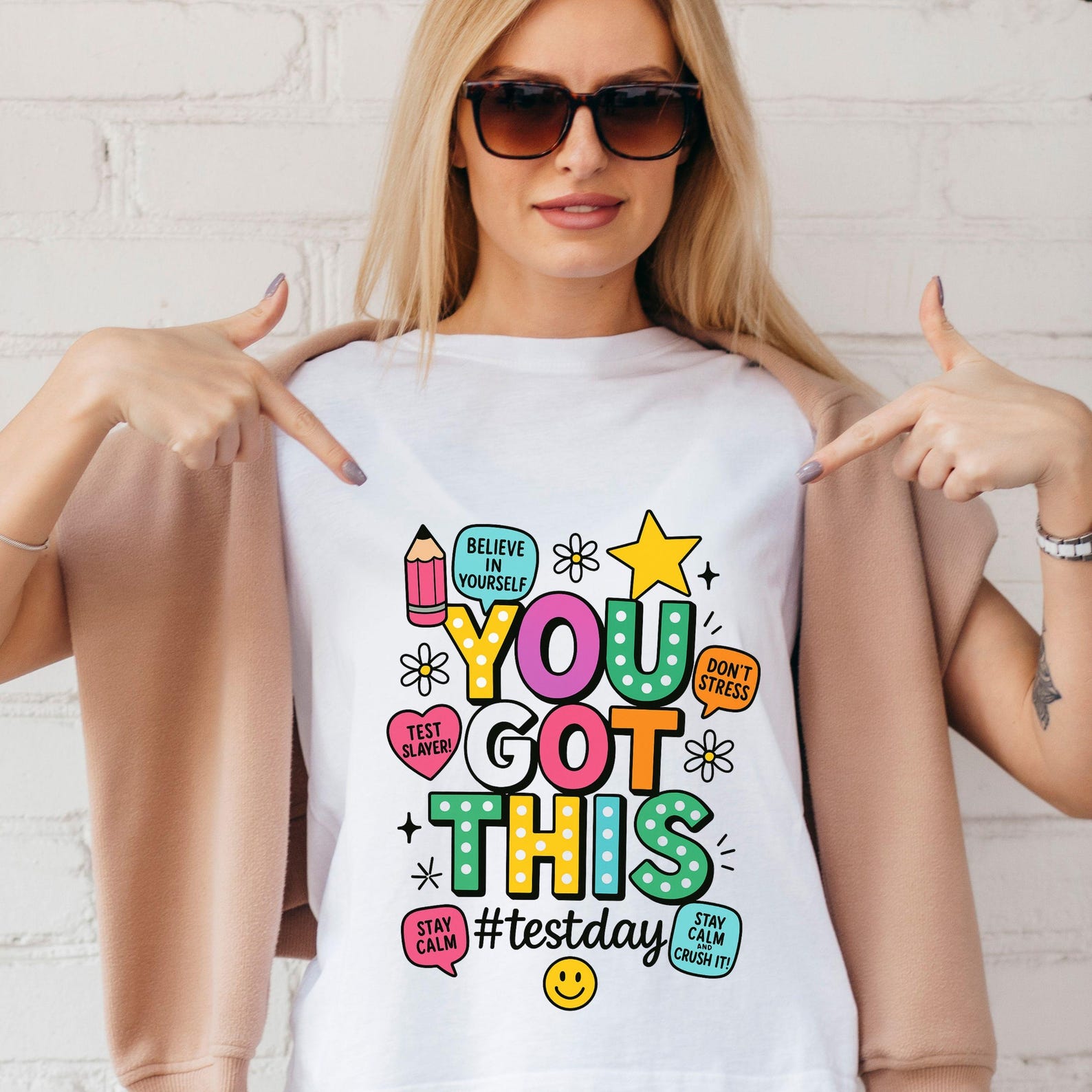 IFQ "You Got This" Test Day T-Shirt For Teachers - Funny Motivational Tee, Sizes S To 2XL-1022951