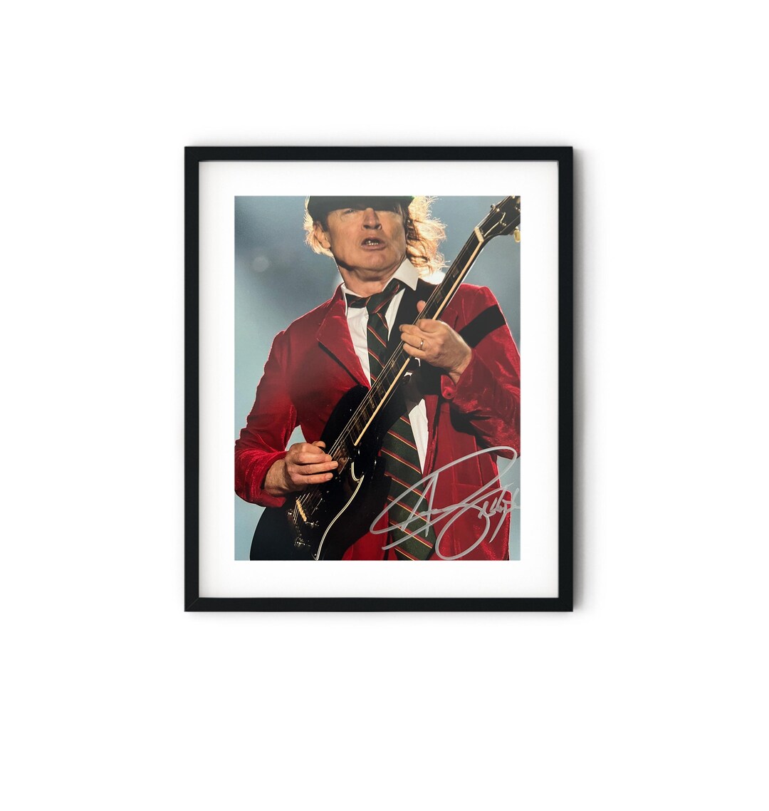 AC/DC Angus Young Autographed Photo Classic Rock Music Memorabilia - Etsy