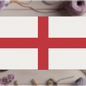 C2C Crochet Pattern: English Flag - Corner-to-Corner Crochet Graphgan Afghan C2C for Beginners