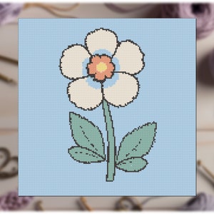 C2C Crochet Pattern: Pretty Flower - Corner-to-Corner Crochet Graphgan Afghan C2C for Beginners