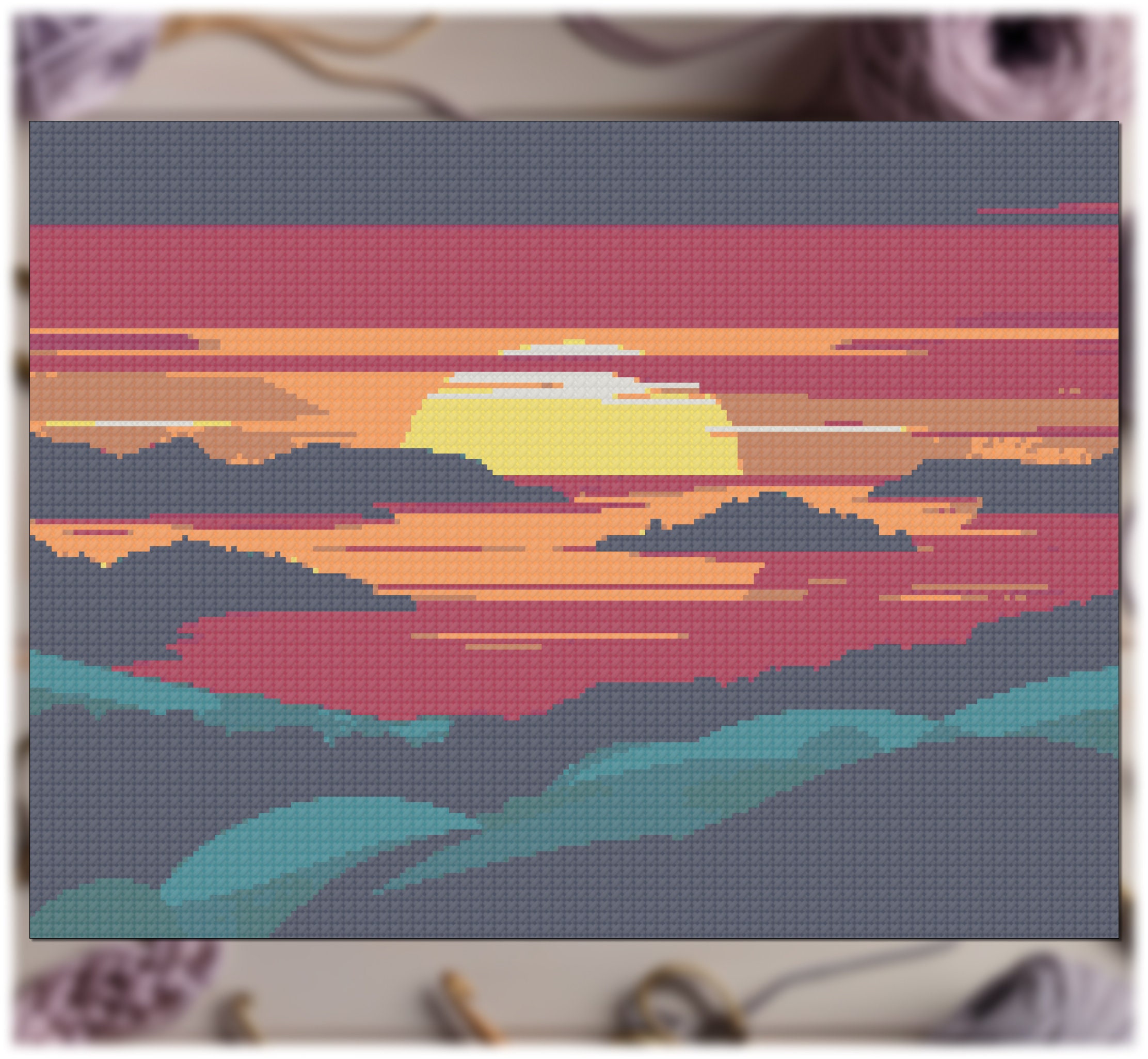 C2C Crochet Pattern: Ocean Sunset Corner to Corner Row by Row Crochet ...