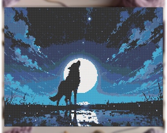 C2C Crochet Pattern: Howling Wolf - Corner-to-Corner Crochet Graphgan Afghan C2C