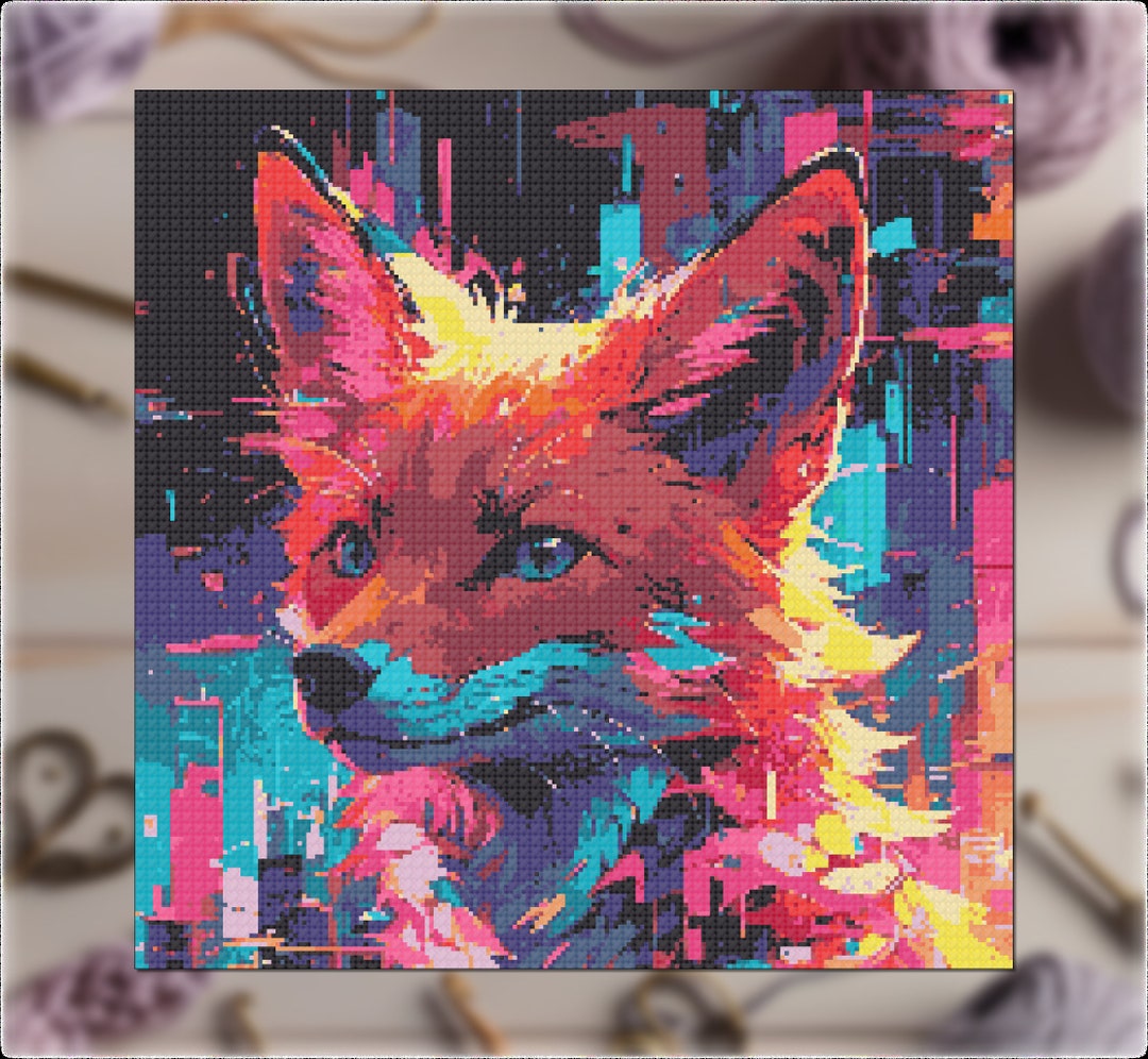 C2C Crochet Pattern: Ethereal Neon Fox - Corner-to-corner Crochet ...