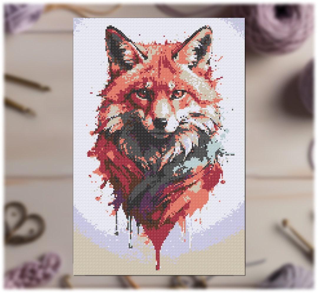 C2C Crochet Pattern: Fox Portrait Corner-to-corner Crochet Graphgan ...