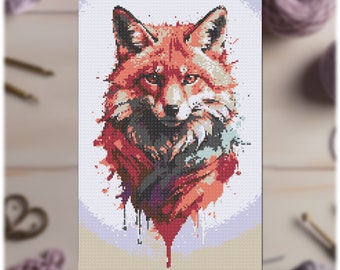 C2C Crochet Pattern: Fox Portrait - Corner-to-Corner Crochet Graphgan Afghan C2C