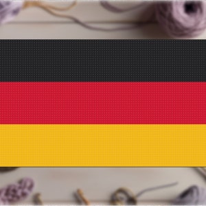C2C Häkelmuster: Deutsche Flagge - Eck-zu-Eck Häkeln Graphgan Afghan C2C für Anfänger und Einsteiger