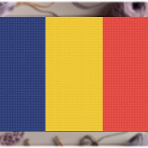 C2C Häkelmuster: Rumänische Flagge - Eck-zu-Eck Häkeln Graphgan Afghan C2C für Anfänger und Einsteiger