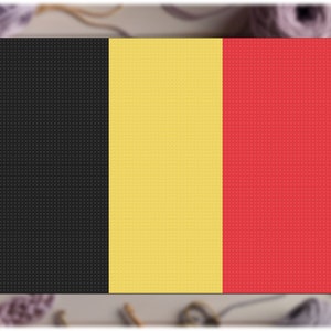 C2C Häkelmuster: Belgische Flagge - Eck-zu-Eck Häkeln Graphgan Afghan C2C für Anfänger und Einsteiger