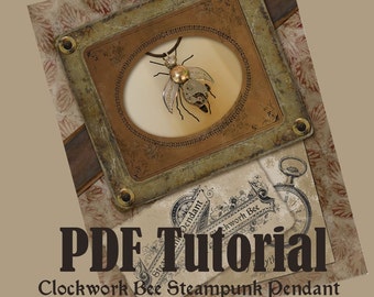 Steampunk Pendant Tutorial Clockwork Bee