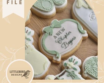 a new chapter begins frame - STL cookie cutter & Stamp