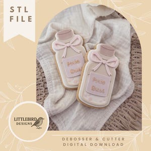 Pixie Dust Flasche als Ausstechform und Stempel