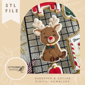 トナカイ - STLスタンプとクッキーカッター