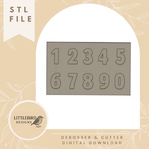 Miniaturowe numery - foremka do ciastek i stempel STL
