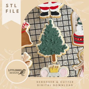 クリスマスの松の木 - STLスタンプとクッキーカッター