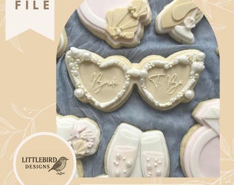 Bride to be glasses - STL cookie cutter and stamp