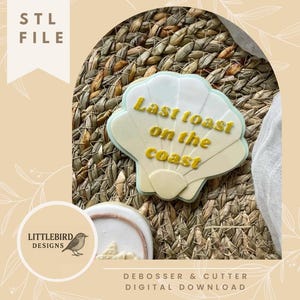 Último brindis en la costa - Cortador y sello para galletas STL