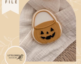 Pumpkin Bucket - STL cookie cutter and stamp