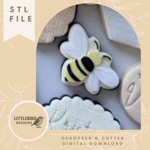 Bee  - STL cookie cutter and stamp