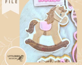 Caballo mecedora - Cortador de galletas y sello STL