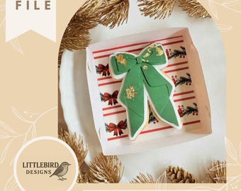 Straight bow - STL cookie cutter and stamp