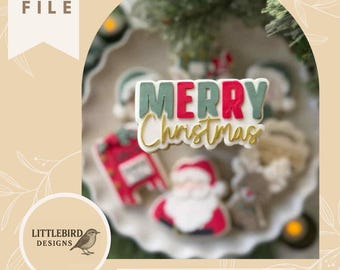 Merry Christmas - STL stamp and cookie cutter