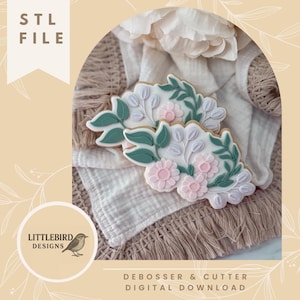 Fiori misti - Tagliabiscotti e timbro STL