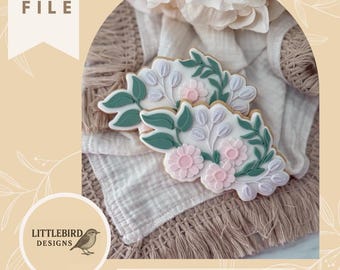 Mixed Flowers - STL cookie cutter and stamp