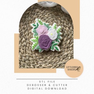 Mixed florals - STL cookie cutter and stamp
