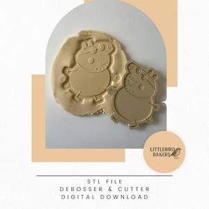 Papa Schweinchen - STL Ausstechform & Stempel