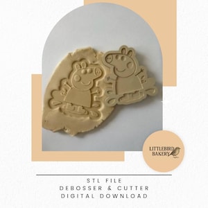 Schweinchen Mädchen - STL Ausstechform & Stempel