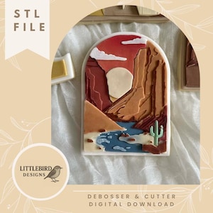 Arch canyon scene - STL cookie cutter and stamp