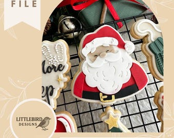 Santa face - STL stamp and cookie cutter