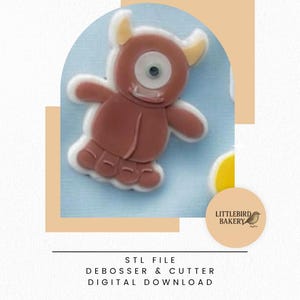 Monster Toy - STL cookie cutter and stamp