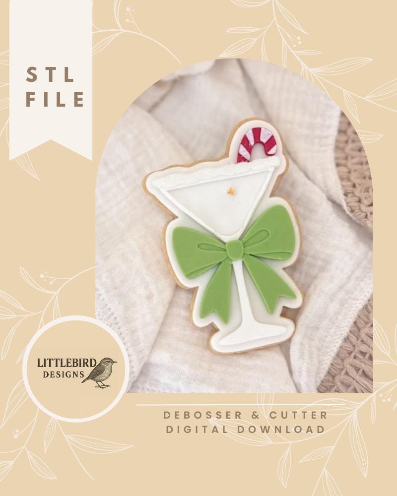 Candy Cane Cocktail - STL Stamp and Cookie Cutter - Etsy Australia