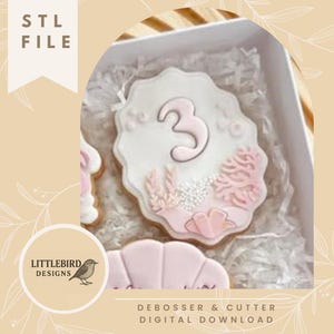 Pusta ramka ze sceną podwodną - foremka do ciastek i stempel STL