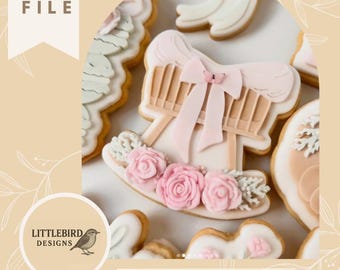 baby basinet - STL cookie cutter and stamp