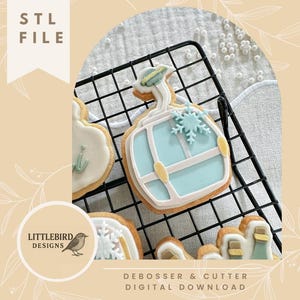 スキーリフト - STL クッキーカッターとスタンプ