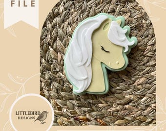 Horse Head  - STL cookie cutter and stamp