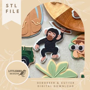 Swinging Ape- STL cookie cutter and stamp